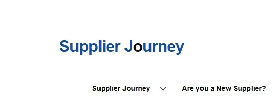 This image is a screen shot of the Supplier Journey logo.  This logo is located at the top left hand corner of every Supplier Journey page.